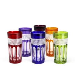 6 chopes cristal couleur mireille