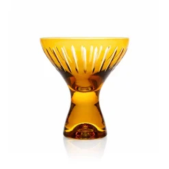 4 coupes à dessert cristal ambre