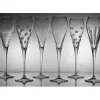 6 flûtes cristal artisanal prosseco