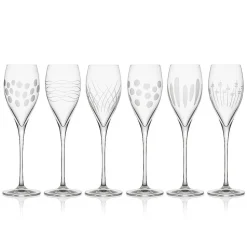 6 flûtes cristal artisanal prestige t.m