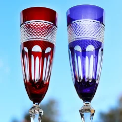 6 flûtes cristal couleur mireille