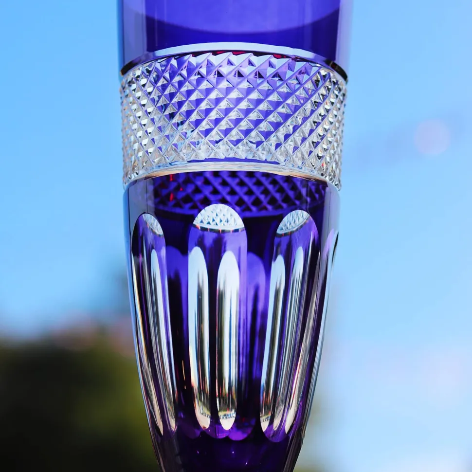 6 flûtes cristal couleur mireille