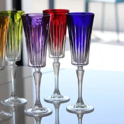 6 flûtes cristal timeless couleurs
