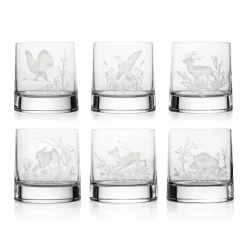 6 gobelets cristal chasse