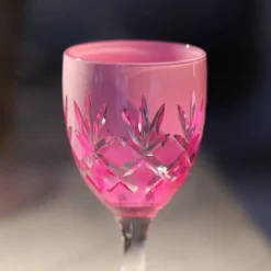 6 mini verres à liqueur rose fuchsia ananas