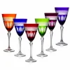 6 verres cristal couleur mireille n°2