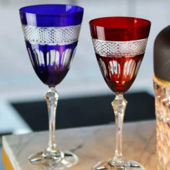 6 verres cristal couleur mireille n°2