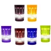 6 verres thé cristal couleur yvan