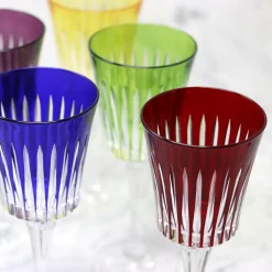6 verres vin rouge cristal n°2 timeless couleurs