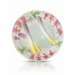 Assiette asperge barbotine