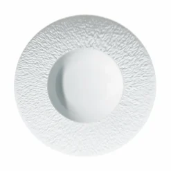Assiette creuse à aile gravée 27 cm Minéral Raynaud