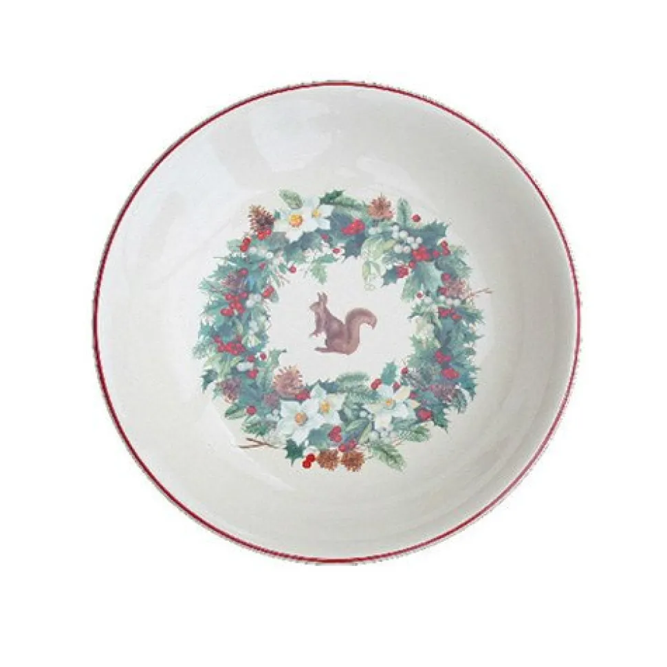 Assiette creuse roses des neiges