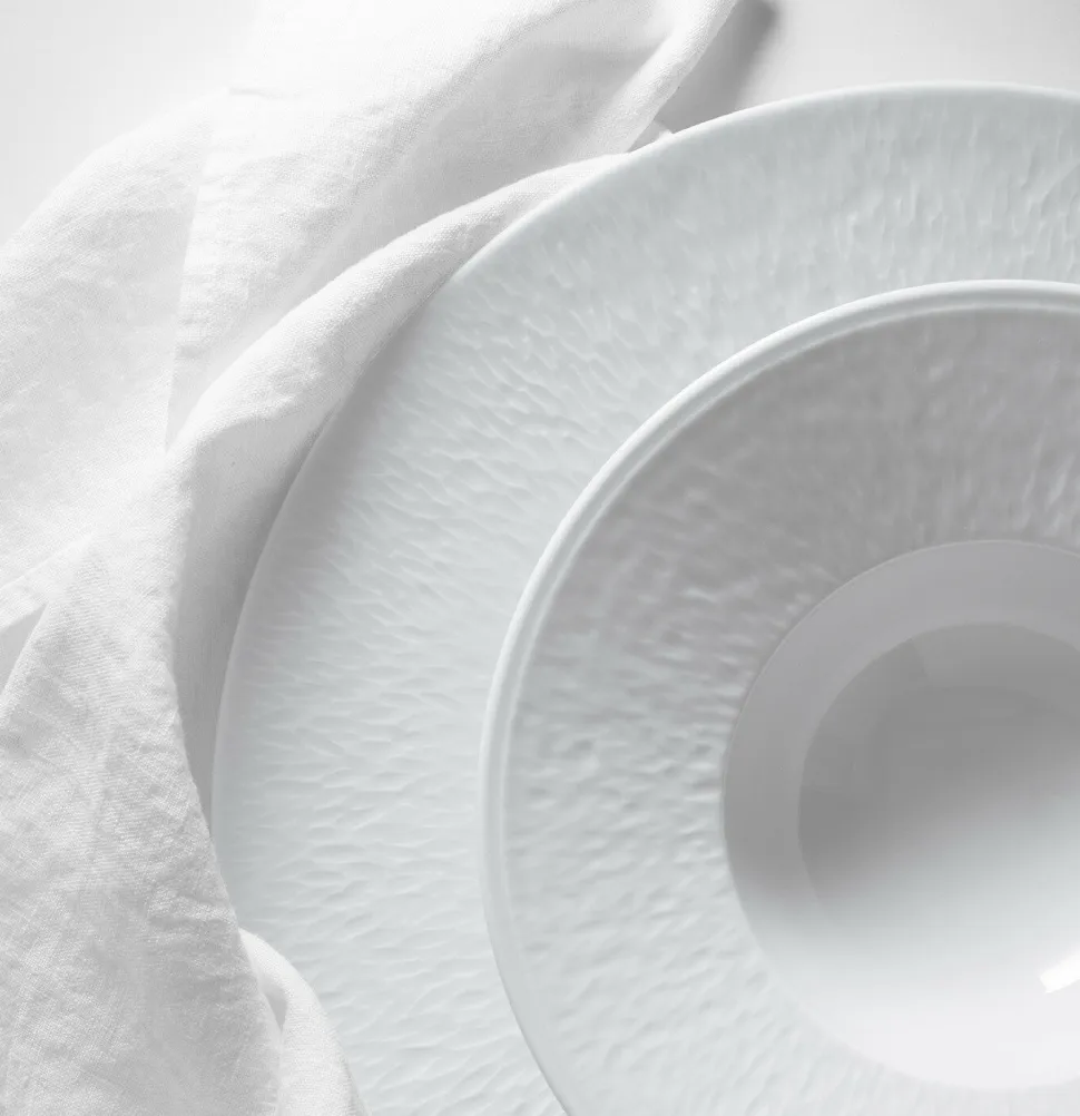 Assiette plate à aile gravée 29 cm Minéral Raynaud