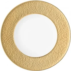Assiette plate à aile gravée 32 cm Minéral or Raynaud