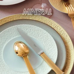 Assiette plate gravée 32 cm Minéral or Raynaud