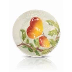 Assiette poire barbotine