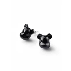 Be@rbrick boucles d’oreilles puce argent baccarat