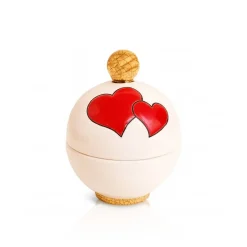 Boite à Bijoux boule cœurs Émaux de Longwy