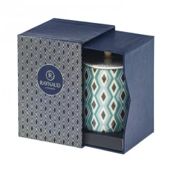 Boîte à bougie porcelaine Mosaic Babylone Vert Raynaud