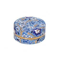 Boîte à caviar pm Héritage bleu Émaux de Longwy