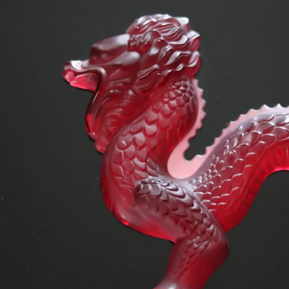 Boîte bijoux dragon laqué noir Lalique 88 EX