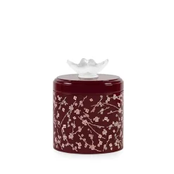 Boîte fleurs de cerisier rouge lalique