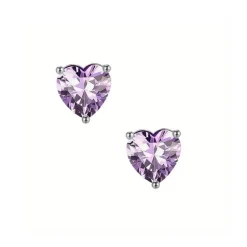 Boucles d’oreilles coeur cristal argent 925