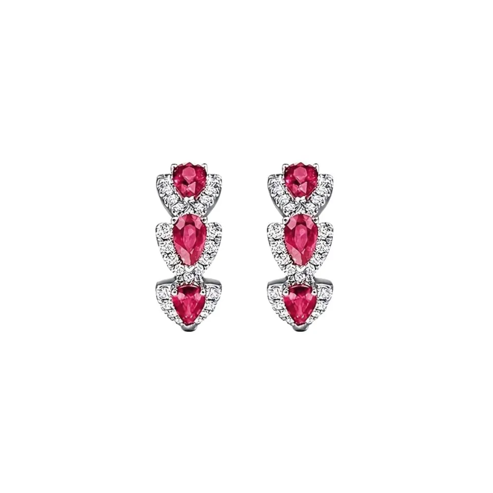Boucles d’oreilles cristal rose Majesté
