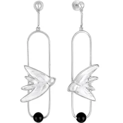 Boucles d’oreilles duo hirondelles lalique