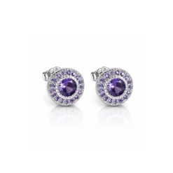 Boucles d’oreilles Empire cristal violet