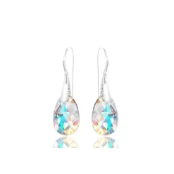 Boucles d’oreilles goutte d’eau cristal irisé