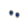 Boucles d’oreilles médaillon royal cristal bleu saphir