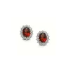 Boucles d’oreilles médaillon royal cristal rouge rubis