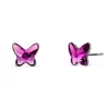 Boucles d’oreilles papillon violet cristaux swarovski®