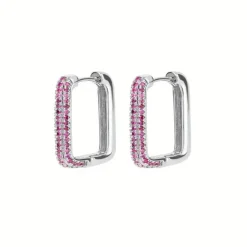 Boucles d’oreilles rose Glamour Geometrics