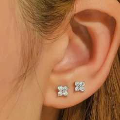 Boucles d’oreilles trèfle à quatre feuilles