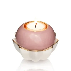 Bougeoir photophore Lotus renaissance Émaux de Longwy