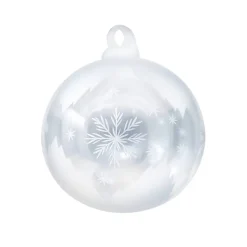 Boule de noël cristal flocon de neige