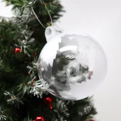 Boule de noël cristal flocon de neige