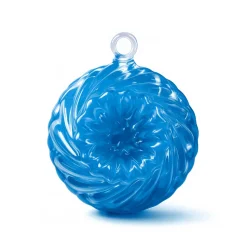 Boule de noël en cristal kouglof 2019 turquoise
