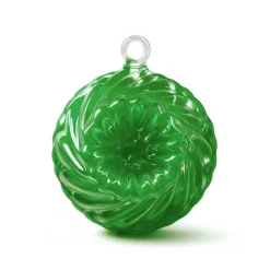 Boule de noël en cristal kouglof verte 2019