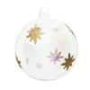 Boule de noël en verre étoiles dorées n°5