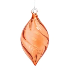 Boule de Noël flamboiement orange