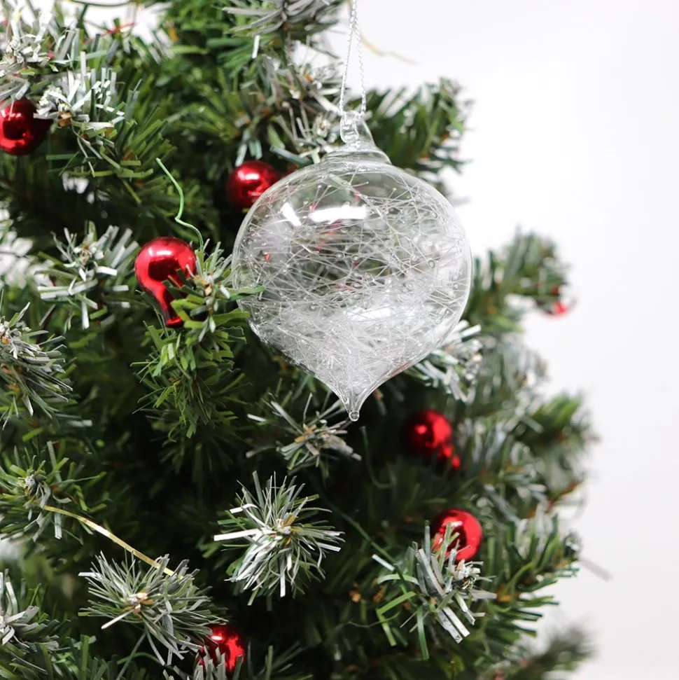 Boule de noël verre givrée n°5