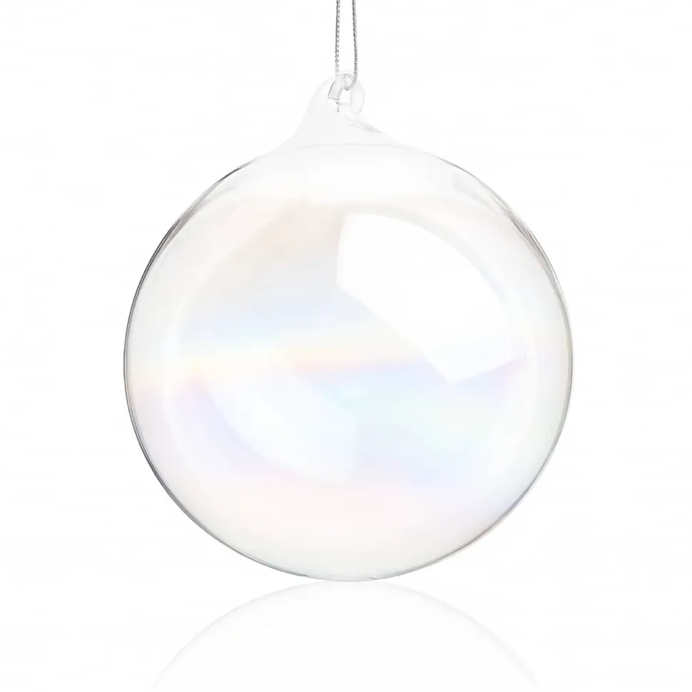 Boule de noël verre irisée n°14