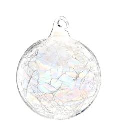 Boule de noël verre striée n°17