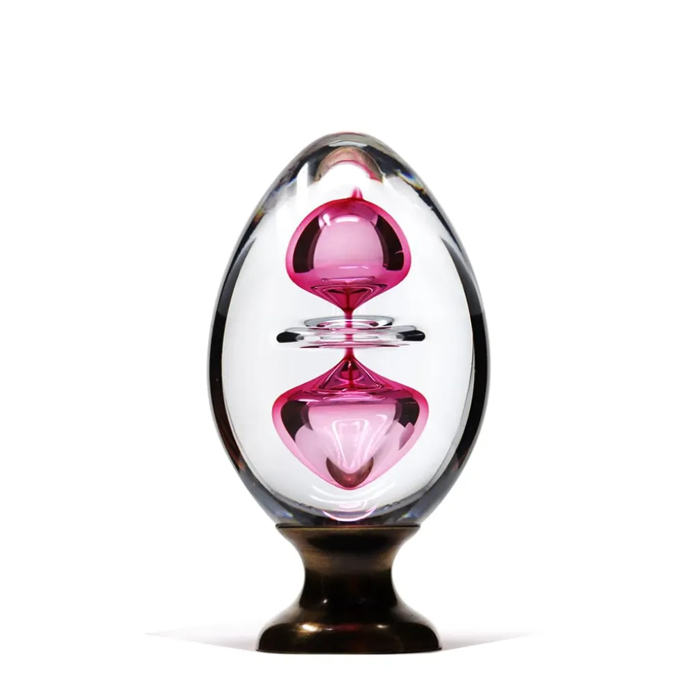 Boule d’escalier cristal rose