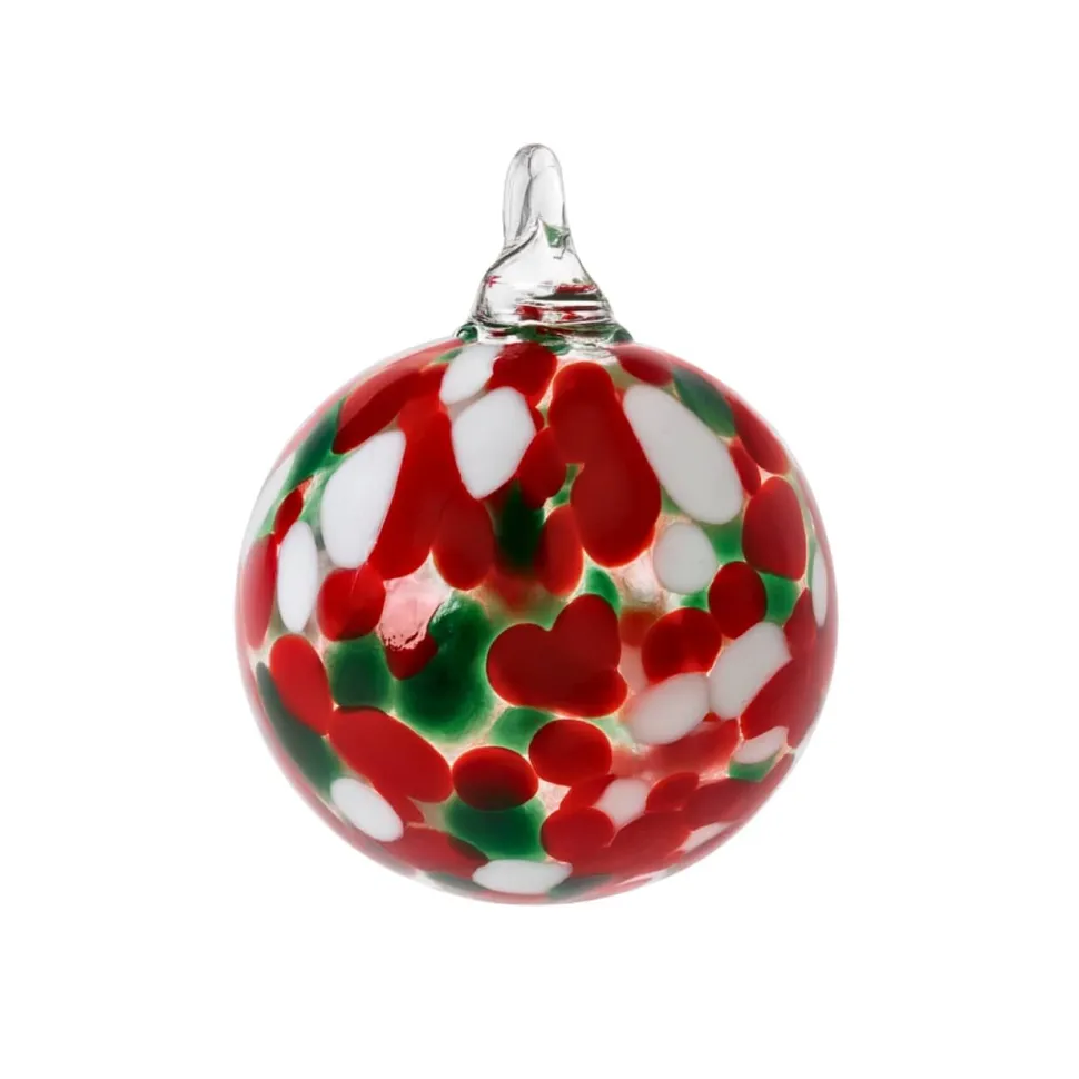 Boules de Noël merveille moucheté rouge & vert