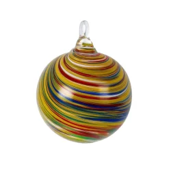 Boules de Noël merveille spirale jaune