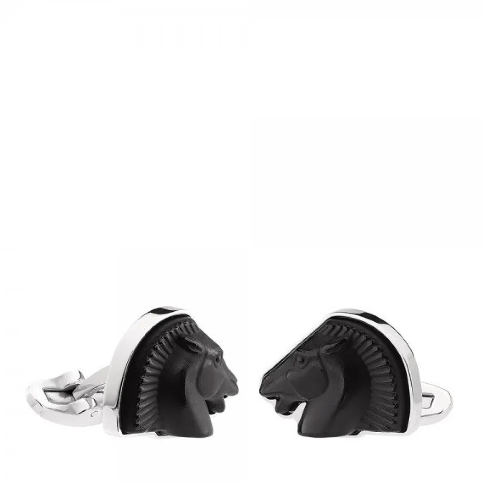 Boutons manchettes cheval lalique